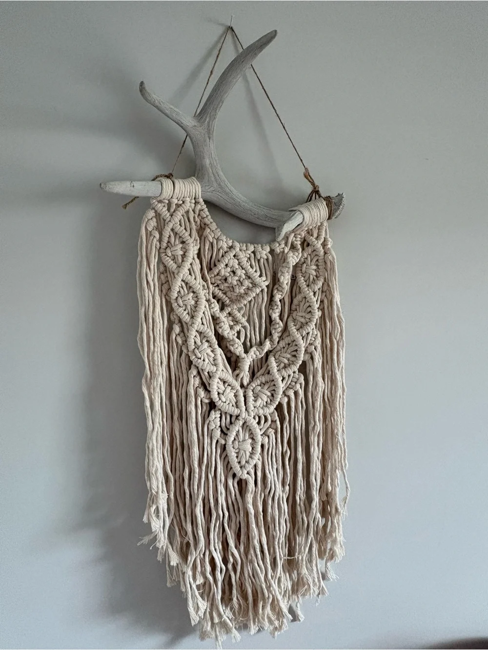 Handmade Cream Macrame Wall Hanging